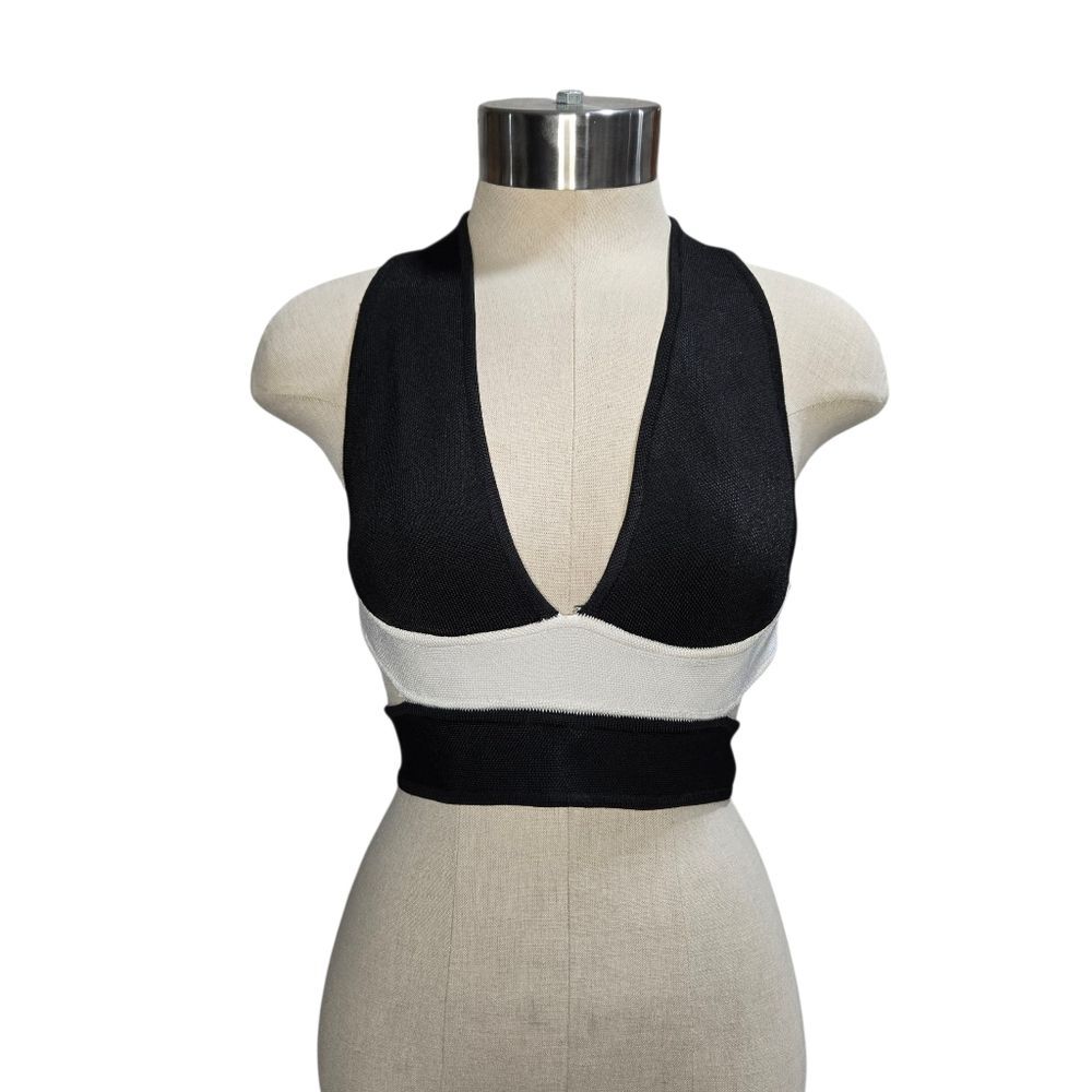 Rehab Black and White Top